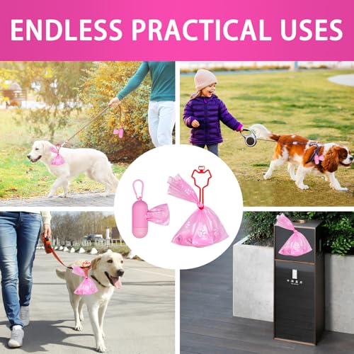 Image of HZDHCLH Poop Bags for Dogs Leak Proof Extra Thick Dog Poop Bags, Pink Cat's Paw 36 Rolls 9 inch x 13 inch Lavender Scented Pet Waste Bag, 540 Count