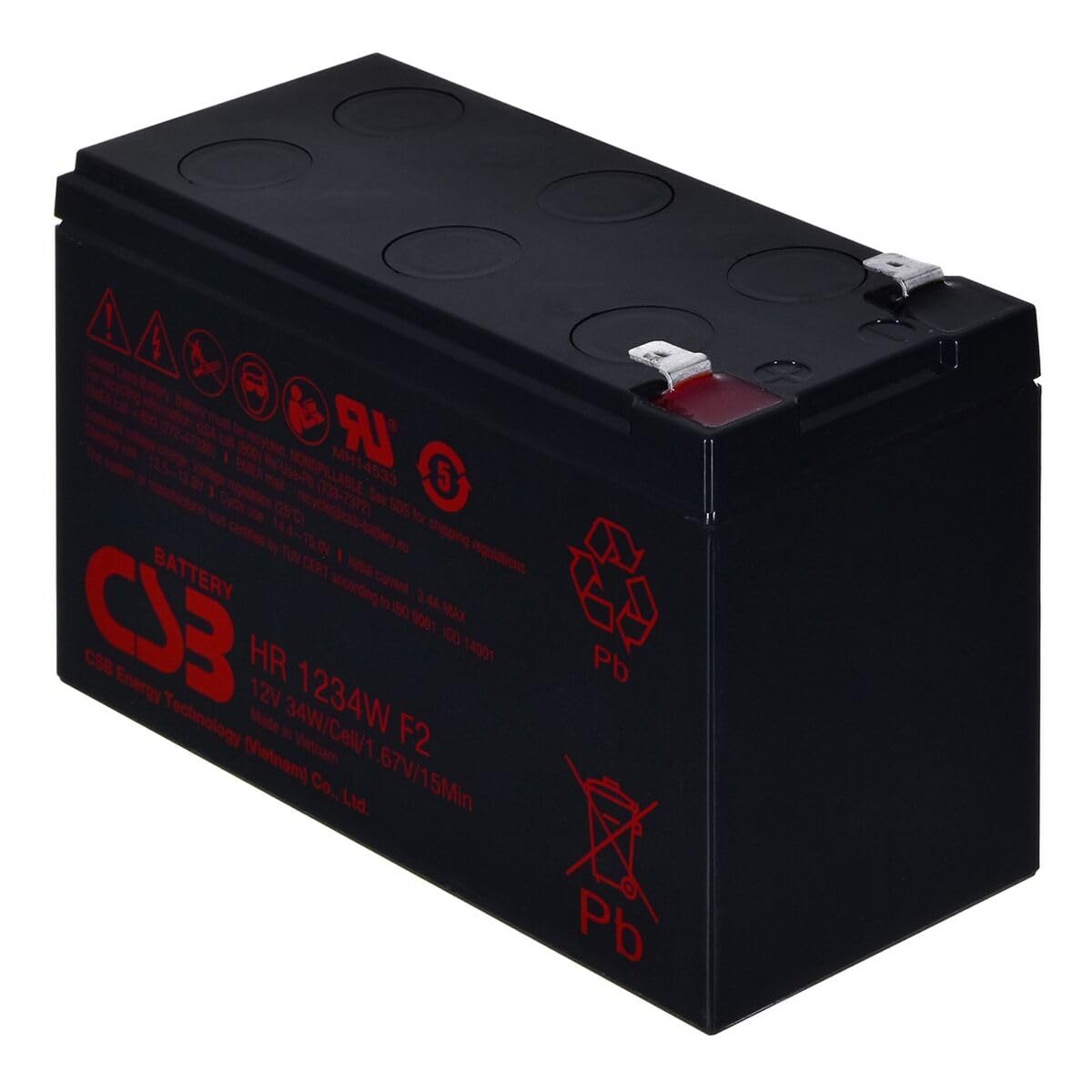 Batería para SAI HR1234WF2 9 Ah 12 V - Marca EAN: 5904006036078