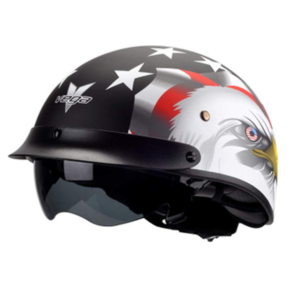 TLIVE Oto Vintage Casques Face Ouverte Dei-Casque Rétro Casque Bol