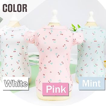 Amazon | PetGround 犬 服 さくらんぼシャツ 春 夏 秋 冬