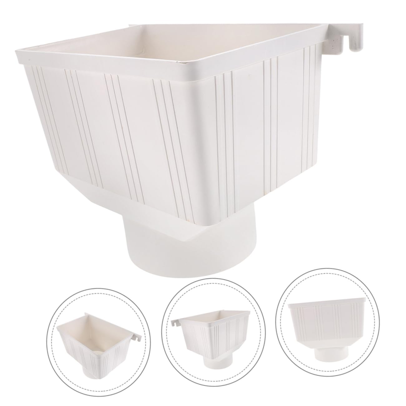 Conector de Bajante de Lluvia Pvc Blanco para Canalón Exterior