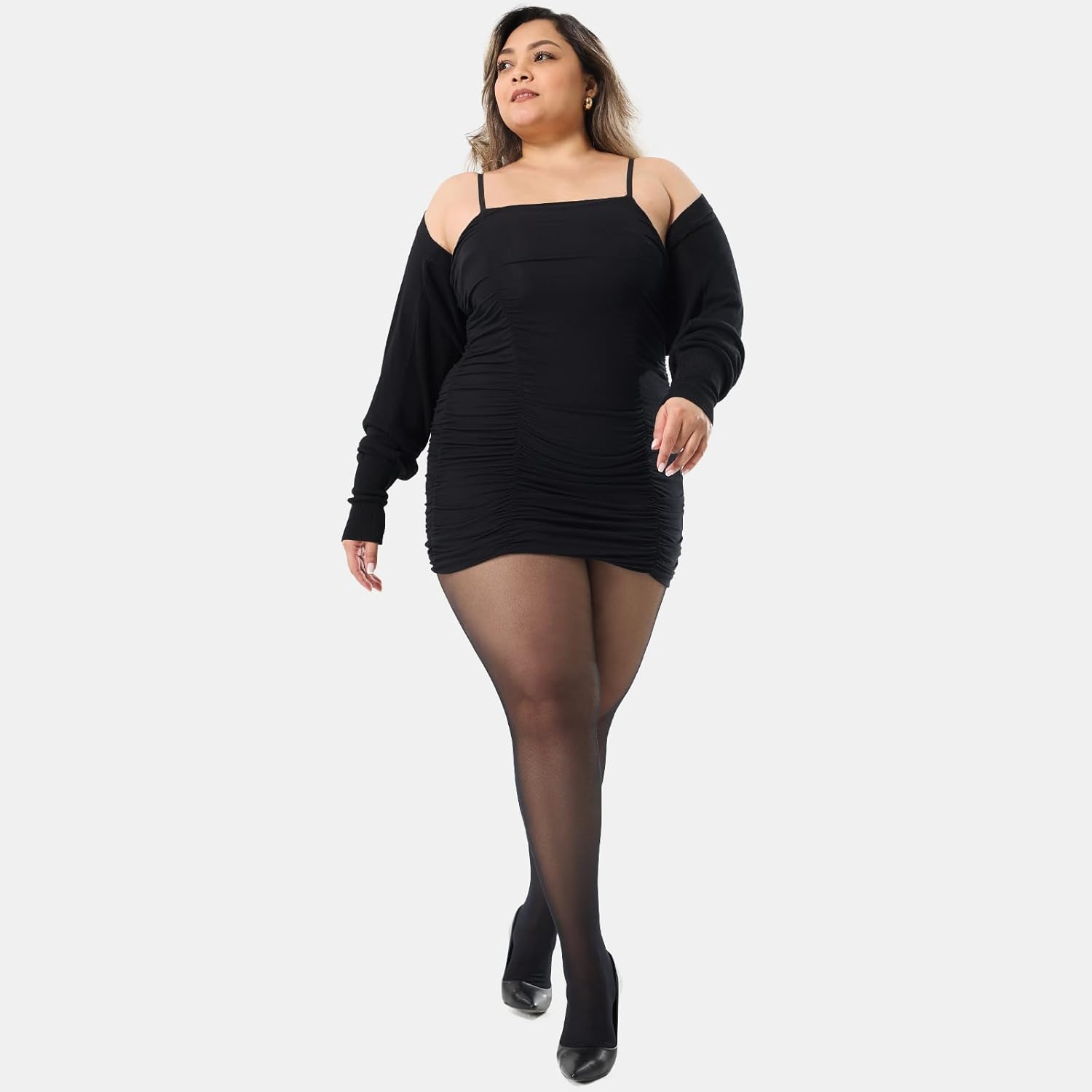 WiliW 2 Pairs Plus Size Tights for Women, 40D Sheer to Waist Sheer Pantyhose - Image 4