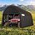 COBIZI Carport Canopy 12x20 Heavy Duty Portable Garage, All-Season Portable Car Ports & Outdoor Storage Shed, Galvanized Frame Vehicle Shelter with Removable Doors and Vents