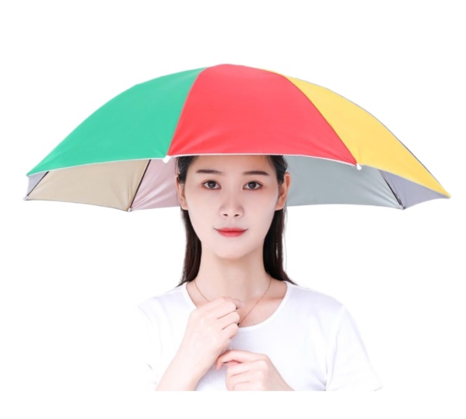 Kapelusz Parasol Lekki Kapelusz-parasol Wędkarski Z Ochroną UV I Gumką Czapka Parasol(Multi-colored)