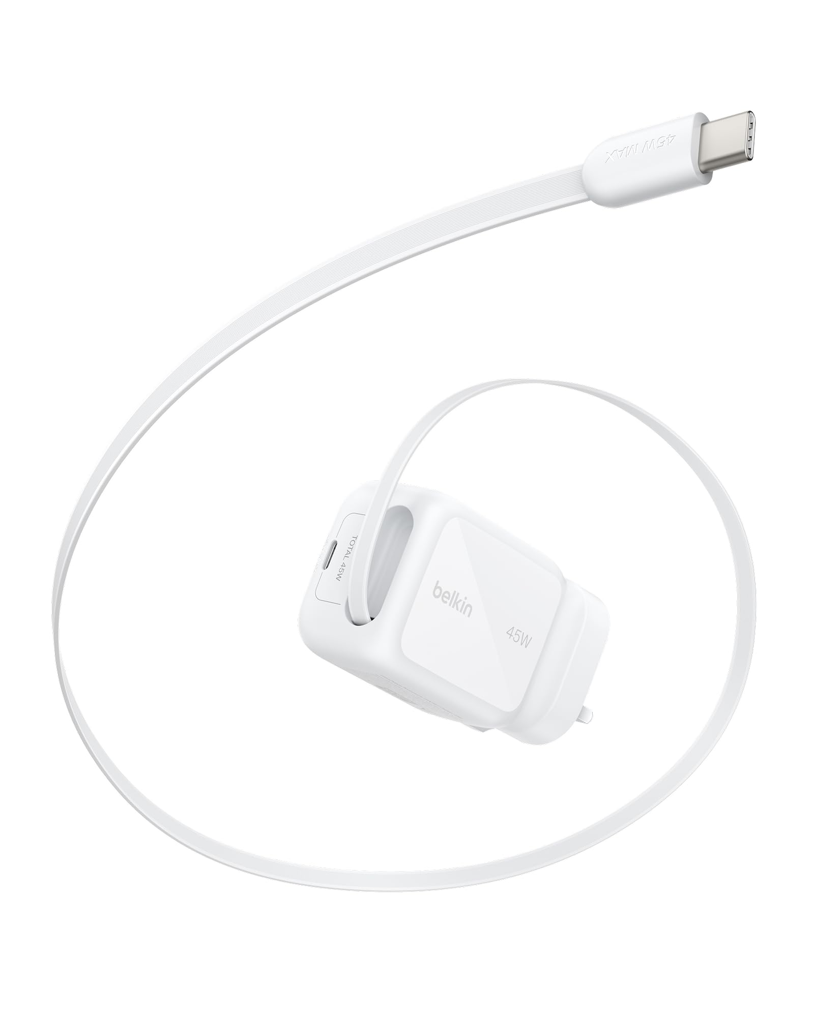 Belkin Retractable Gan Wall Charger 45W