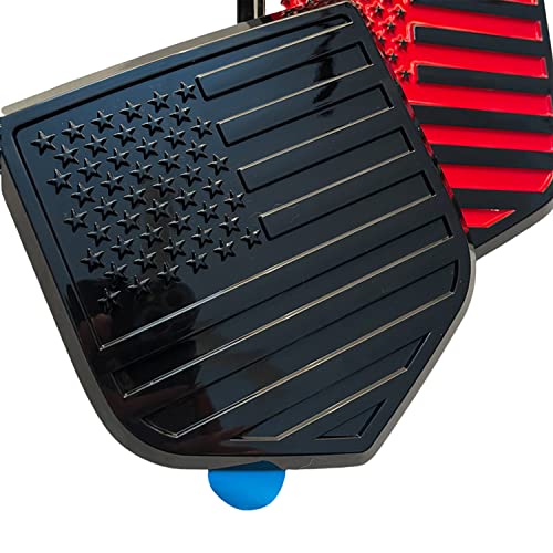 Image of American Flag Emblem Decal Badge Compatible with Dodge Ram 1500 /2500 /3500 (2009-2018, American Flag) (Black)