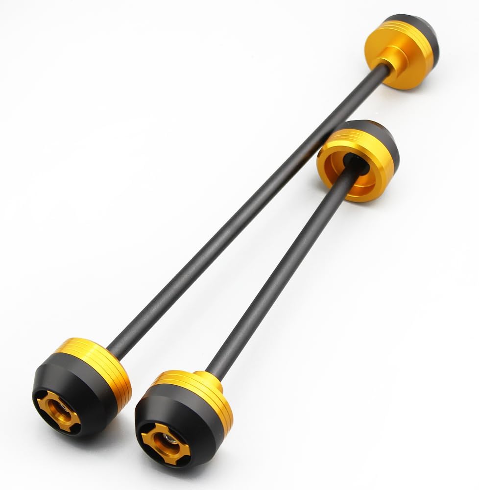 Front Rear Axle Wheel Crash Protector Frame Slider for GSXS1000 GSXS1000F GSXS1000GT 2015-2025 Fork Swing Arm Crashing Protection Pad Cover Guard Plug Cap (Gold,for GSX-S 1000 /F 15-25)