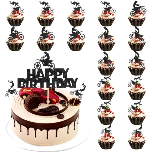 Feirdhoo Decoración para tartas de cumpleaños, 21 unidades, para decoración de tartas, para niños, decoración de cumpleaños para niños, fiestas de cumpleaños