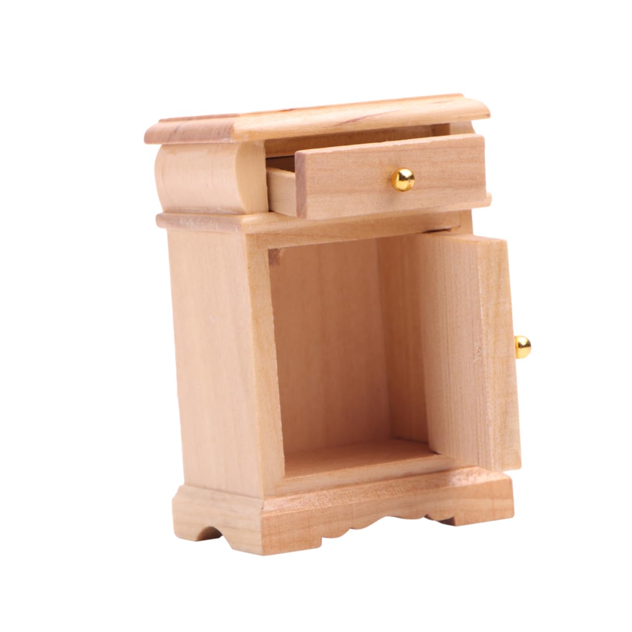 FELTECHELECTR Modern Style Miniature Night Table 1:12 Scale Miniature Dollhouse Furniture Creative Kids Room Decor