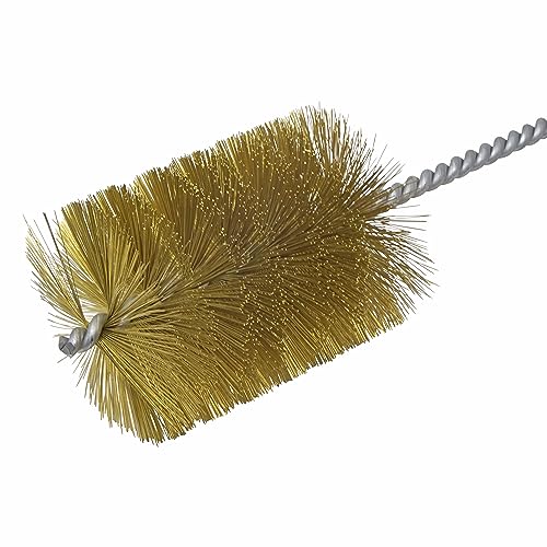 Image of Brush Research 84 Ring Handle Tube Brush, Brass, 2-3 /4 inch Diameter x 18 inch Overall Length (Pack of 1)