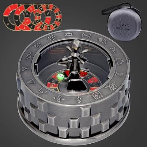 CZYY Roulette Dice - 7-in-1 Metal Spinner Dice Set, Unique Spinning Dice, Desk Fidget Gadget - Cool DND Role Playing Dice, Gift & Accessories for D&D, Tabletop RPG, Board Game (Sliver) Cover