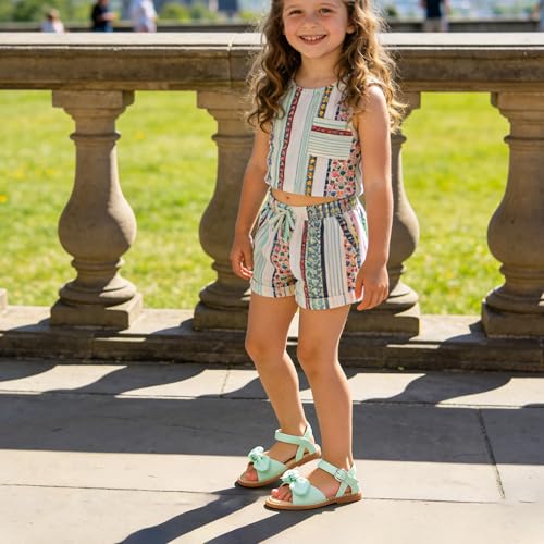 Image of THEE BRON Toddler Girls Sandals Wedding Flower Girl Dress Shoes Open Toe Flats