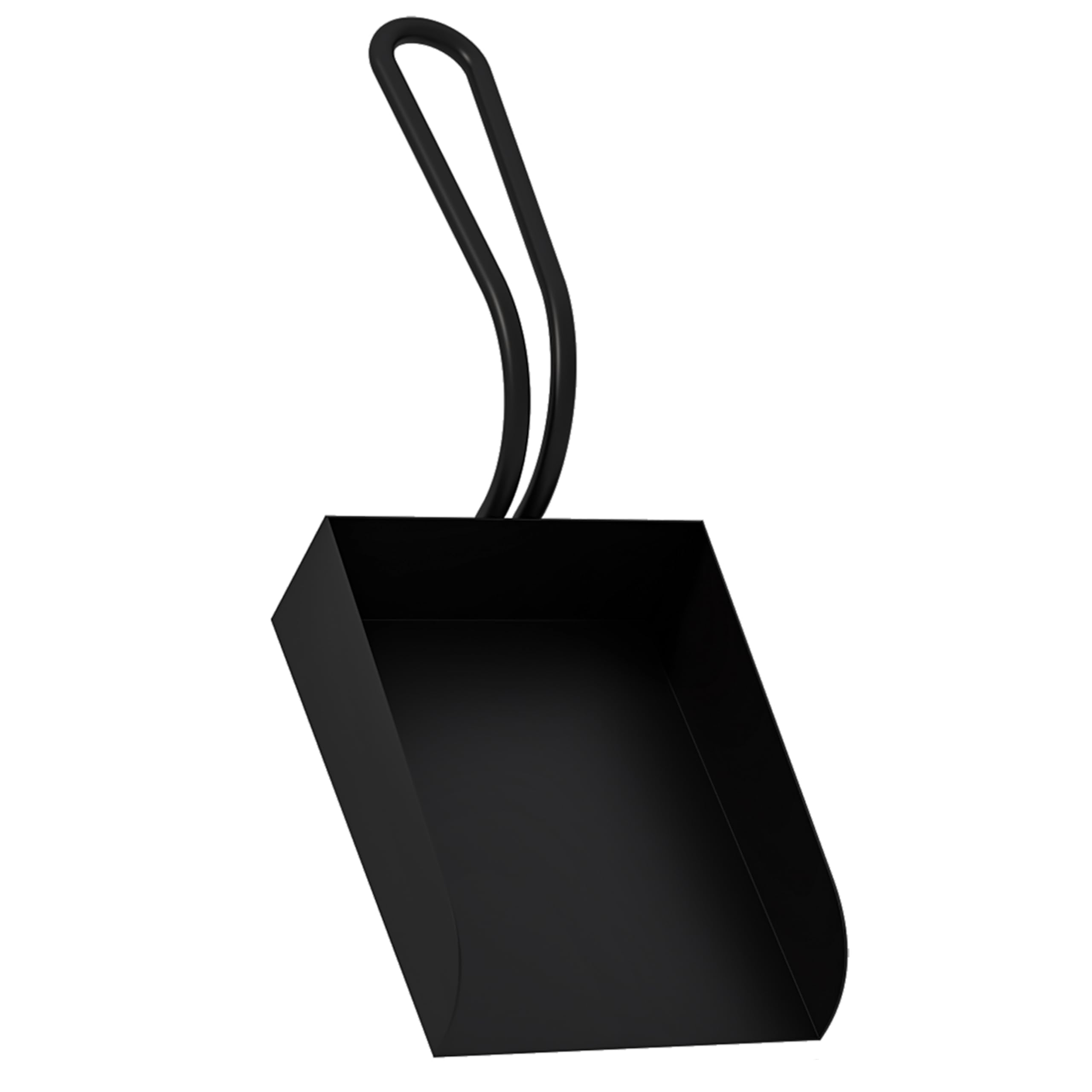 Kingson Czarna łopata kominkowa - 25 x 10 cm - akcesorium do palnika na drewno - trwałe i stylowe narzędzie do wydajnej konserwacji paleniska