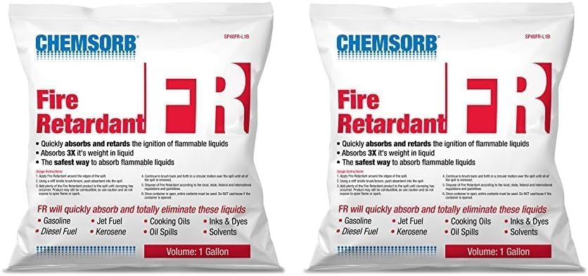 Image of Fr - Flammable Liquid Retardant Absorbent, 1 Gal. Bag, SP40FR-L1B, Silica Free Absorbent for Flammable Chemicals, Proprietary De-Dusting Technology, Absorbs While Acting As A Fire Retardant