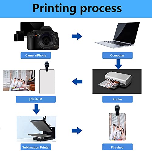 12 pcs Sublimation Luggage tag Blanks White Blank Travel Bag Baggage Tags with Strap Double Sided MDF Suitcase Label Tag with Slots3