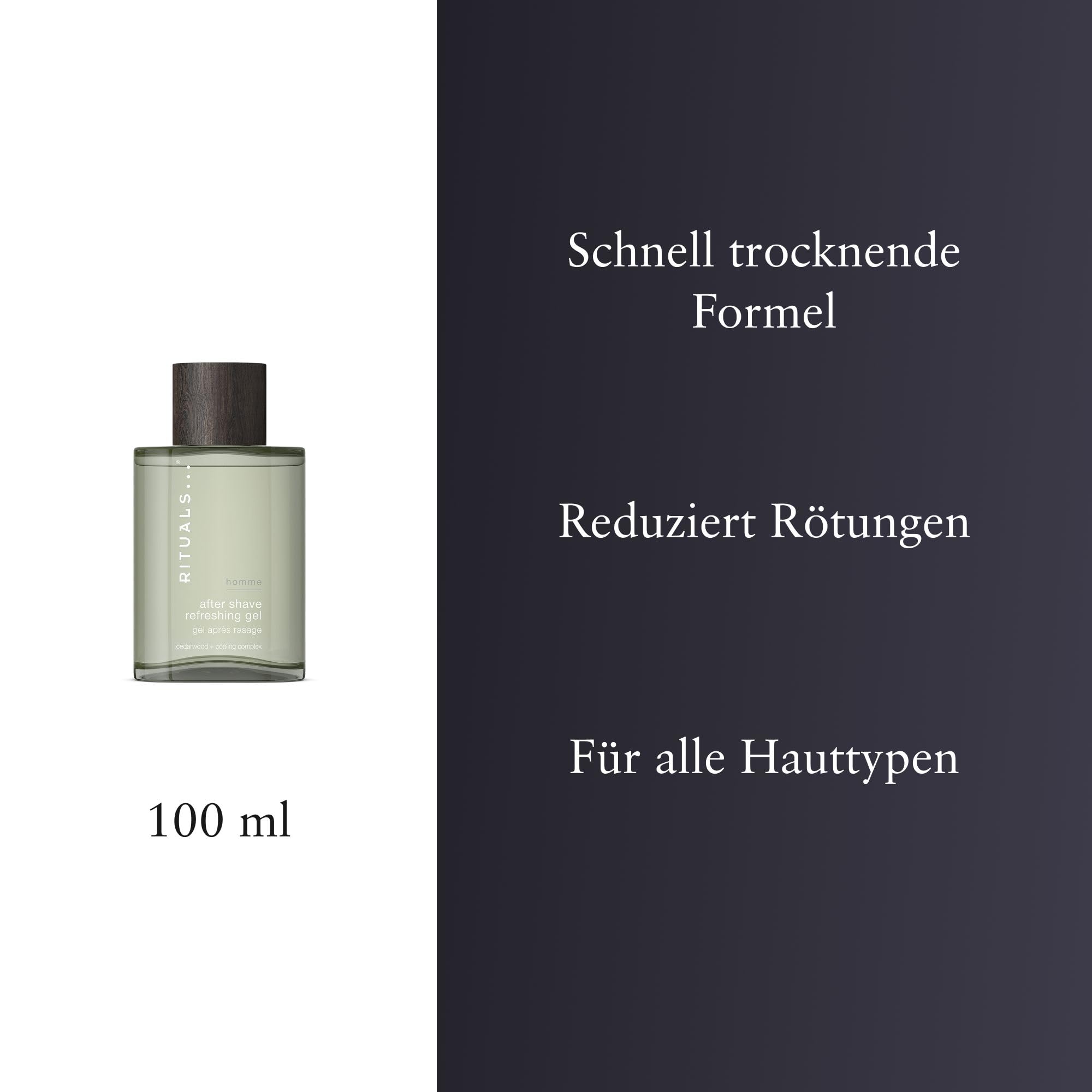 RITUALS Homme After Shave Gel für Männer, Erfrischendes mit Ginseng und Cooling-Komplex, beruhigt und spendet Feuchtigkeit, 100 ml
