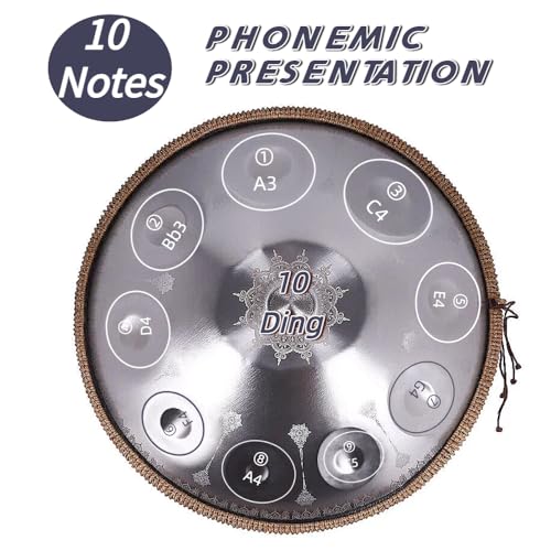 Handpan artesanal 22 pulgadas 10 notas color Sliver miniatura 2
