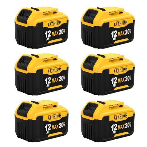 Image of DCB200 12000mAh 20V Replacement for Dewalt 20V Battery Compatible with Dewalt 20V Max Battery 2 Pack Lithium DCB205 DCB203 DCB207 DCB201 DCB206 DCD /DCF /DCG Series Power Tools (6)