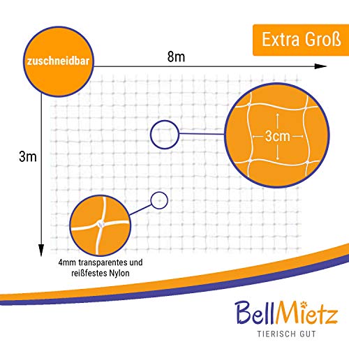 Balkonkatzennetz BellMietz für Balkon und Fenster
