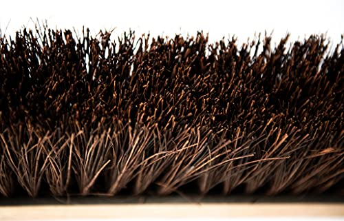 Image of Push Broom Indoor and Outdoor Floor Sweep Use, 18 Inch, Heavy Duty Hardwood Block, Palmyra Bristles Scrub Brush, Cleaning Broom for Patio Garage, Deck, Or Home Use
