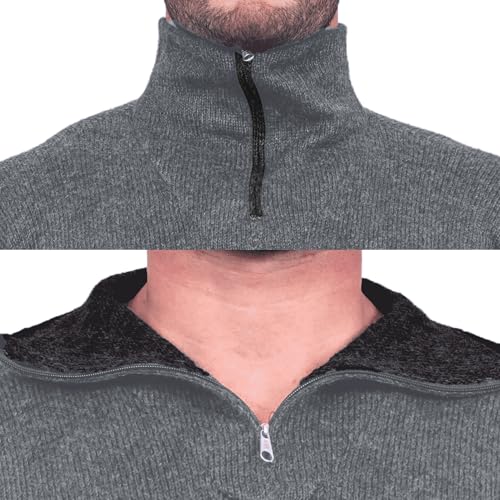 Gamboa Alpaca Wool Sweater for Men Half Quarter Zip Knitted Pullover Lightweight Softness Sweaters3