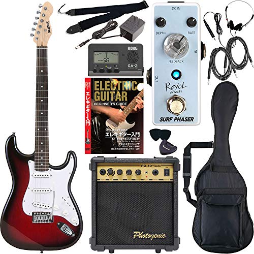 SELDER セルダー エレキギター ストラトキャスタータイプ ST-16/RDS サクラ楽器オリジナル Revol effectsエフェクター入門セット 【フェイザー SURF PHASER/EPH-01】