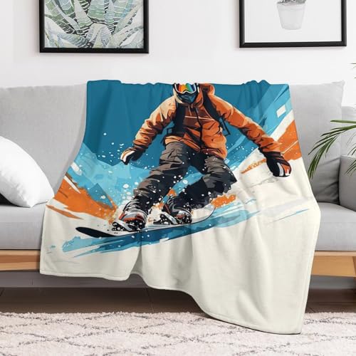 Couverture snowboard de lit en flannel douce et confortable, grand format - 3