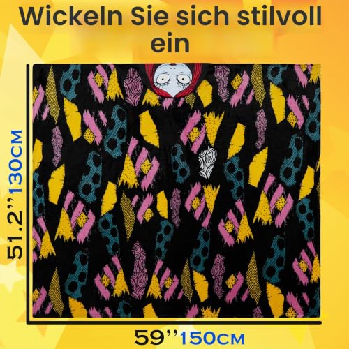 Get Trend NBC Sally Kapuzendecke Kinder Teenager 130x150cm, Flauschige Hoodie Decke zum Anziehen, Weiche Tragbare Kuscheldecke mit Kapuze… – Ansicht 2