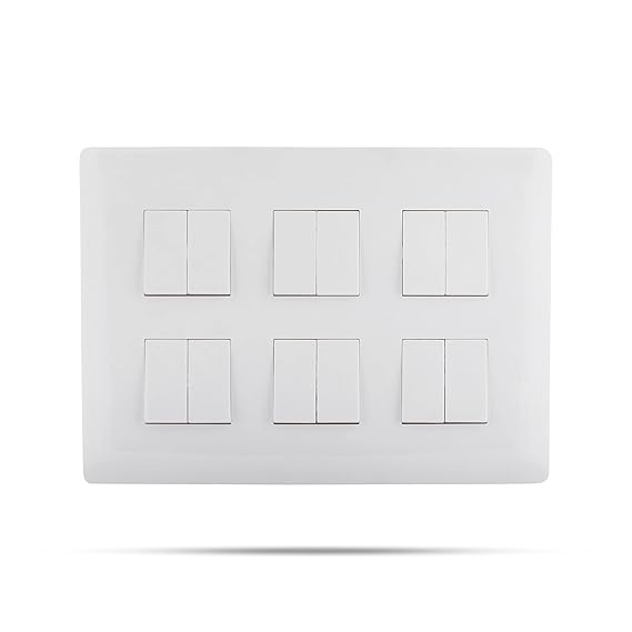 Wipro Northwest (Venia) Switch Combo of 12M Plate + 6A Switch x12t
