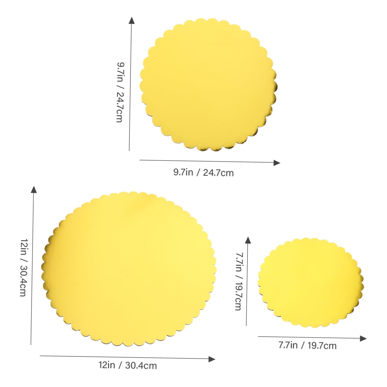 SOLUSTRE Thick Paper Cake Boards 30pcs Round Cake Bases (8 10 12 Inch) Non-slip for Baking Decorations Party