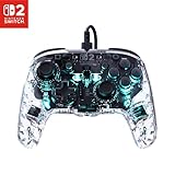 Turtle Beach Afterglow Wired RGB Gaming Controller - Officially Licensed for Nintendo Switch 2, Nintendo Switch, Switch Lite/OLED - Hall-Effect Thumbsticks, Customizable Lighting - Transparent