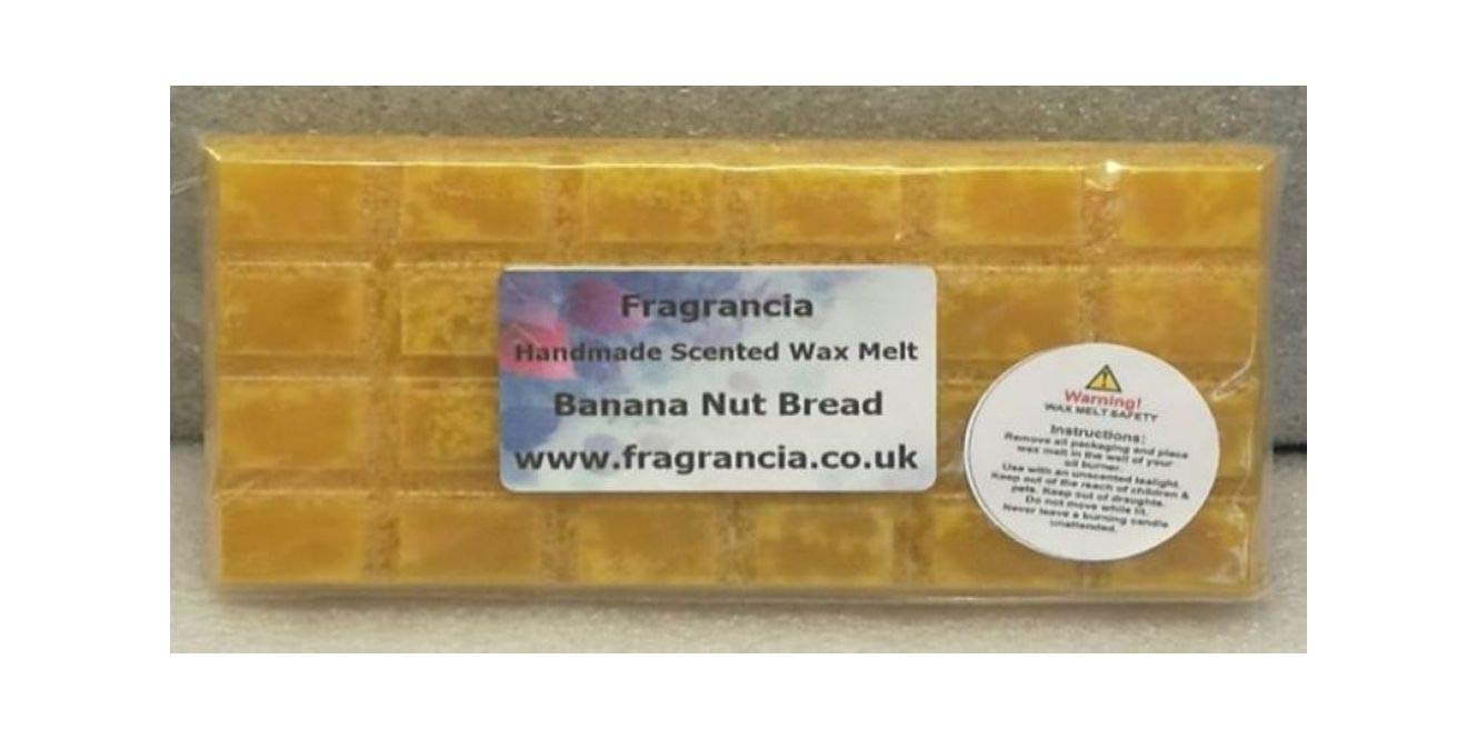 A Single Handmade Highly Scented Wax Melt Bar (Fragrances A - M) (Banana Nut Bread)
