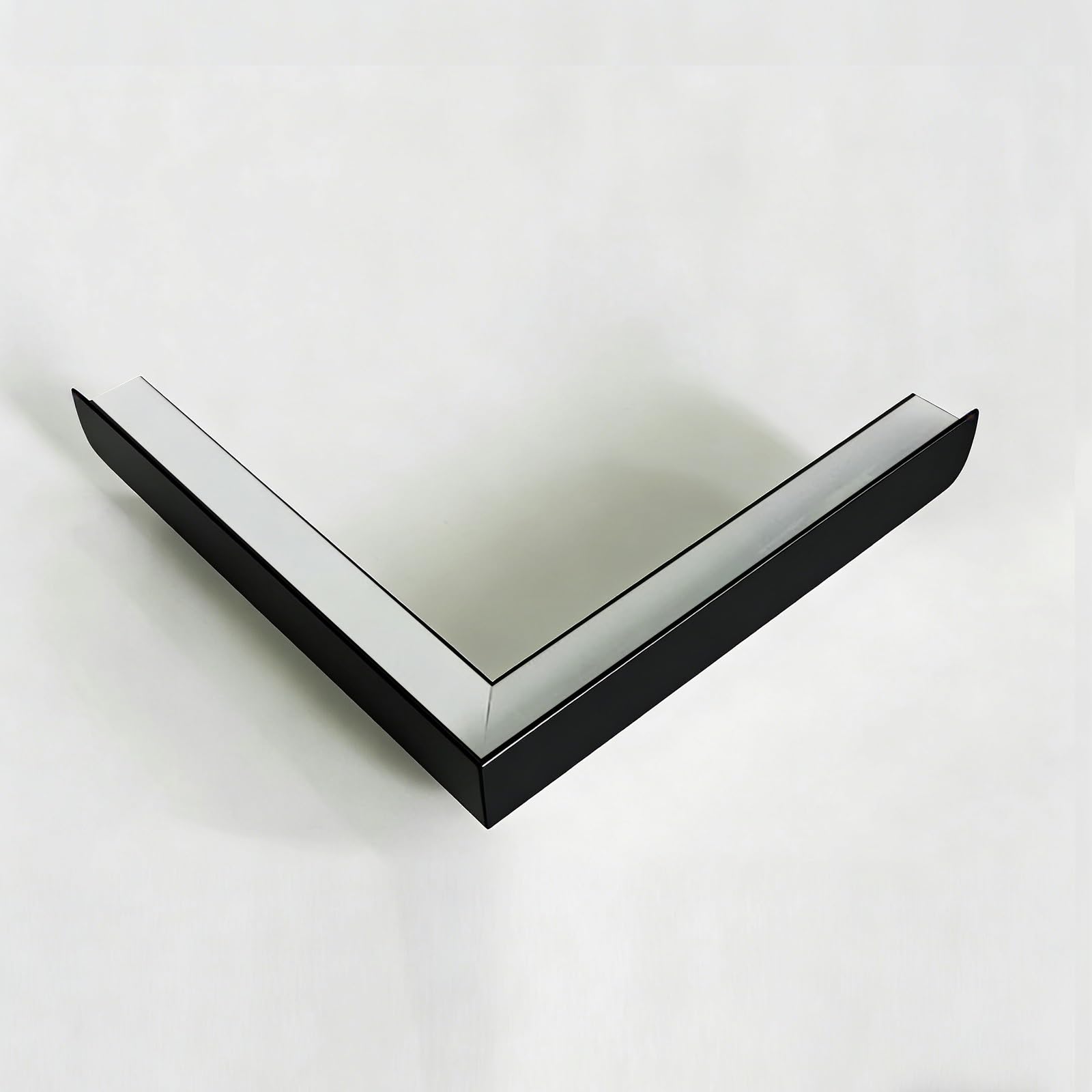 LZMZMQ Surface Mounted Aluminum Light Trough 1/2/3/4/5 M, Black Led Light Strip Diffuser Channel, Led Indirect Lighting Cove Molding for Hotel/Apartment(Outer Corner)