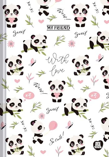 Caderno Brochura 1/4 Pequeno, Animativa, Capa Dura, My Friend, 80 Folhas, Pacote com 5