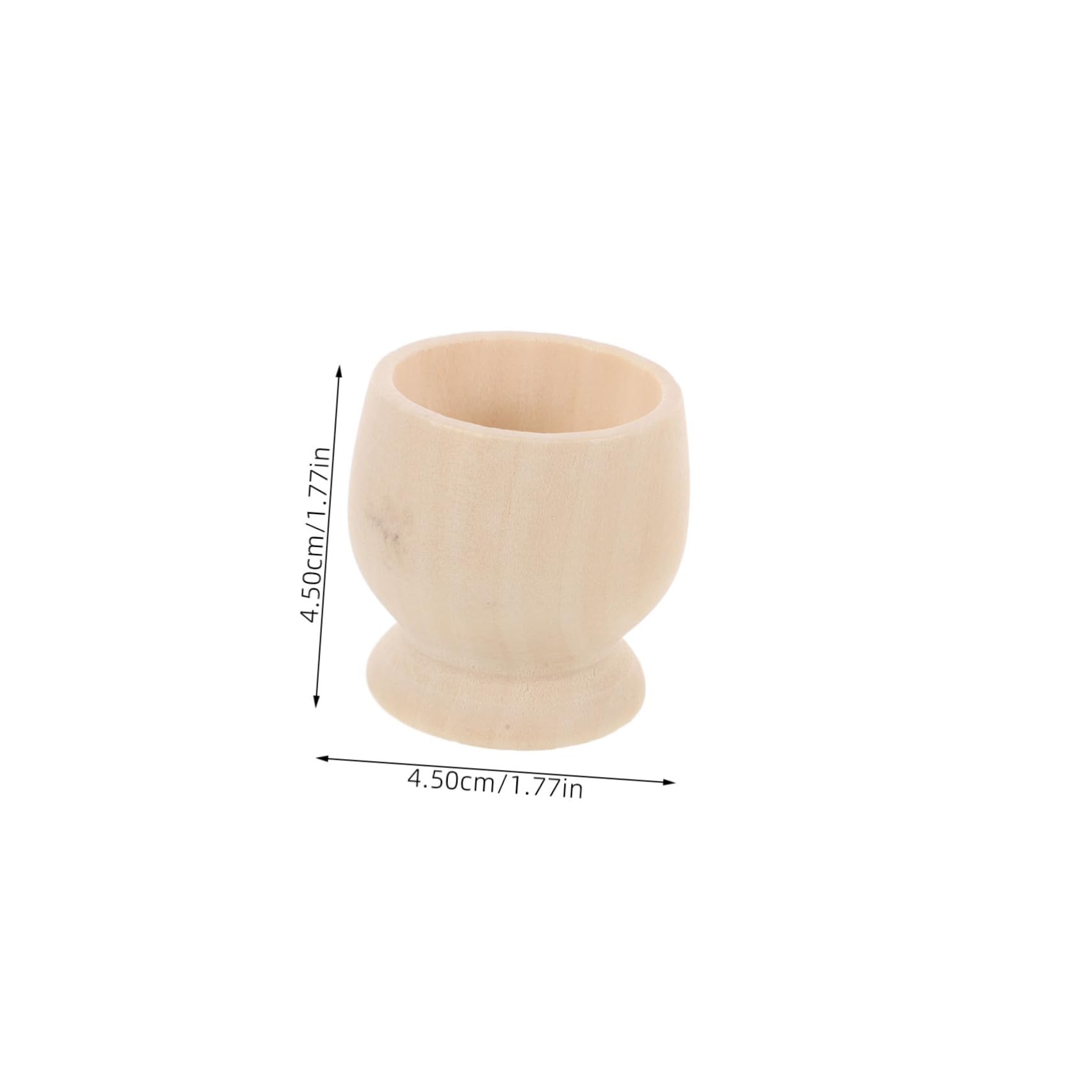 KOMBIUDA 10pcs Wine Glass Toy DIY Painting Easter Cups Taper Candle Holder Breakfast Egg Holder Mini Egg Cups Graffiti Egg Holder Easter Egg Holders DIY Drawing Cups Toys Wooden Beige