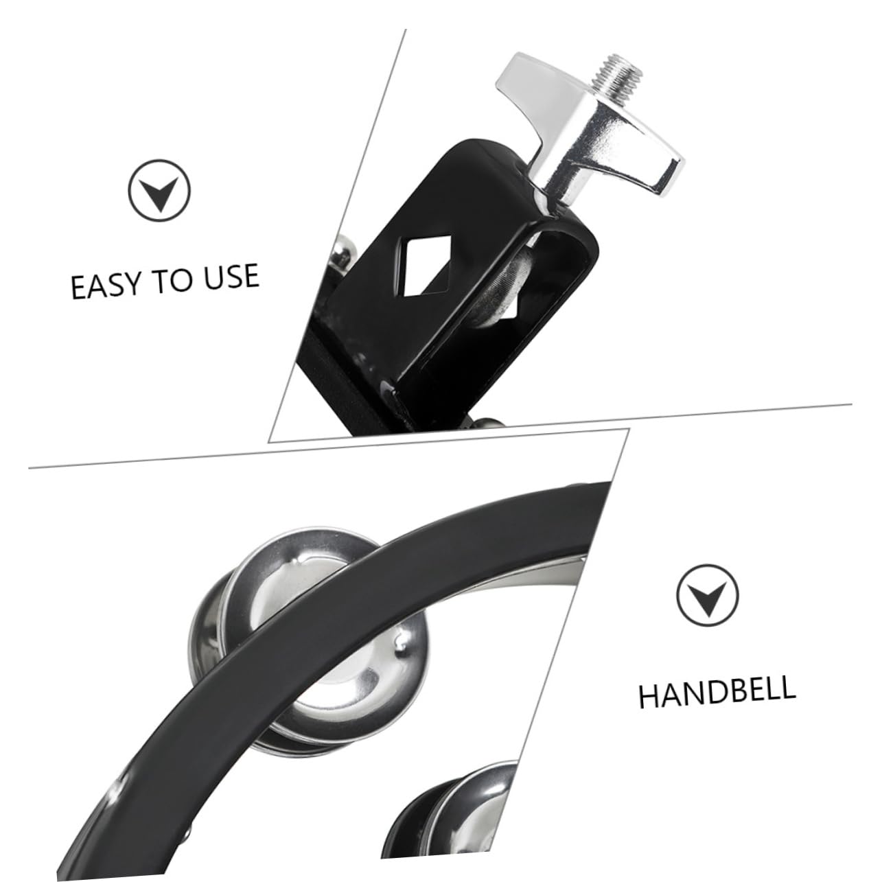 Levemolo Drum Set Percussion Bell Music Educational Portable Hand Bells Metal Tambourines Bells Music Hand Bells for Beginners Hand Shaking Bells Tambourine Dance Bells