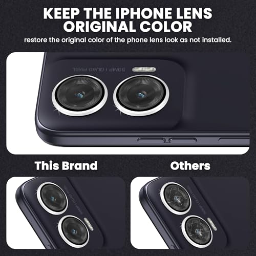 Image of ArmourPro Camera Rings Tempered Glass for Motorola G35, Tough HD Individual Aluminum Alloy Rings 9H Camera Cover, Scratch-Resistant,Camera Lens Protection| Silver, 1 Pack