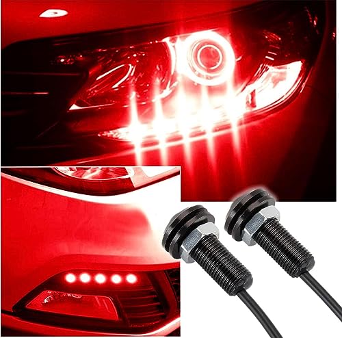 Image of AUTO MT 18mm Eagle Eye Led Lights High Power 9W Red Daytime Running Light Car Motorcycle DRL Car Accessories Marker Light Fog Lamp Backup Marker Light (2PC RED 18MM 9W Eagle Eye Led Lights)