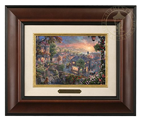 Thomas Kinkade Disney Lady and the Tramp Brushwork (Burl Frame)