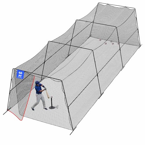 RIIFRILY 40FT Steel Frame Batting Cage