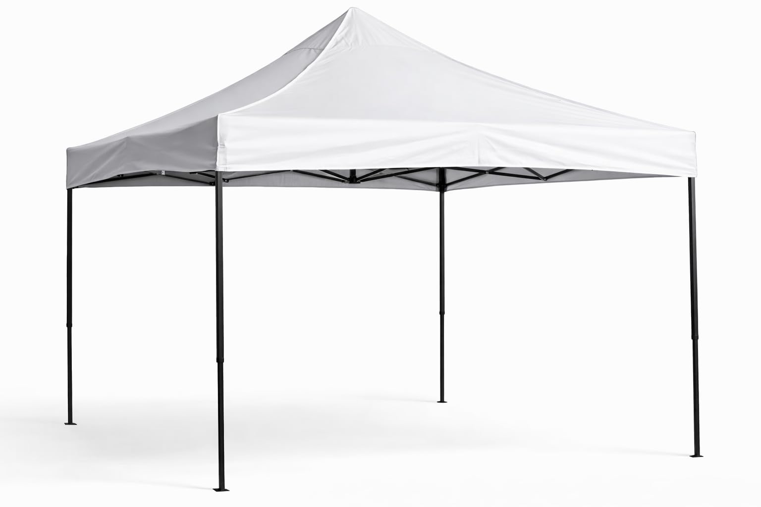DUPI Gazebo Plegable 3x3 Metros, Cenador, Pergola, Carpas para Exteriores jardín, terrazas, Camping y Playa | Patas_Negras | Blanca