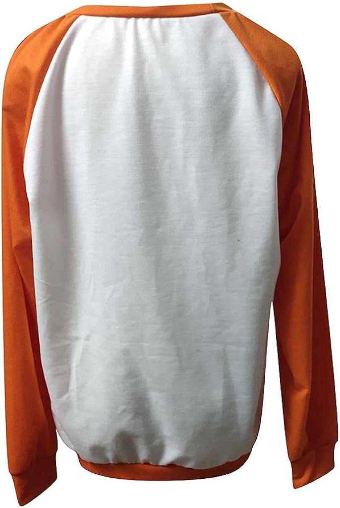Halloween Sweatshirts for Women Long Sleeve Crewneck Halloween Pumpkin Cat Print Sweatshirt Sweater Blouse Tops : Clothing, Shoes & Jewelry