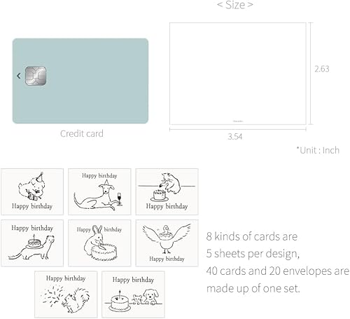 Miniatura 9 de Monolike Mensaje Gogh Card - Mezcla de 40 mini postales, paquete de 20 sobres