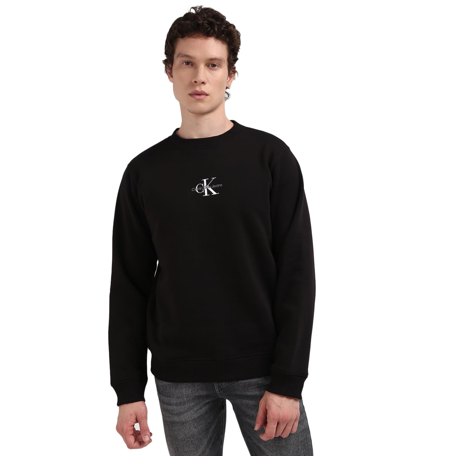 Calvin Klein Uomo Felpa Core Monologo Senza Cappuccio