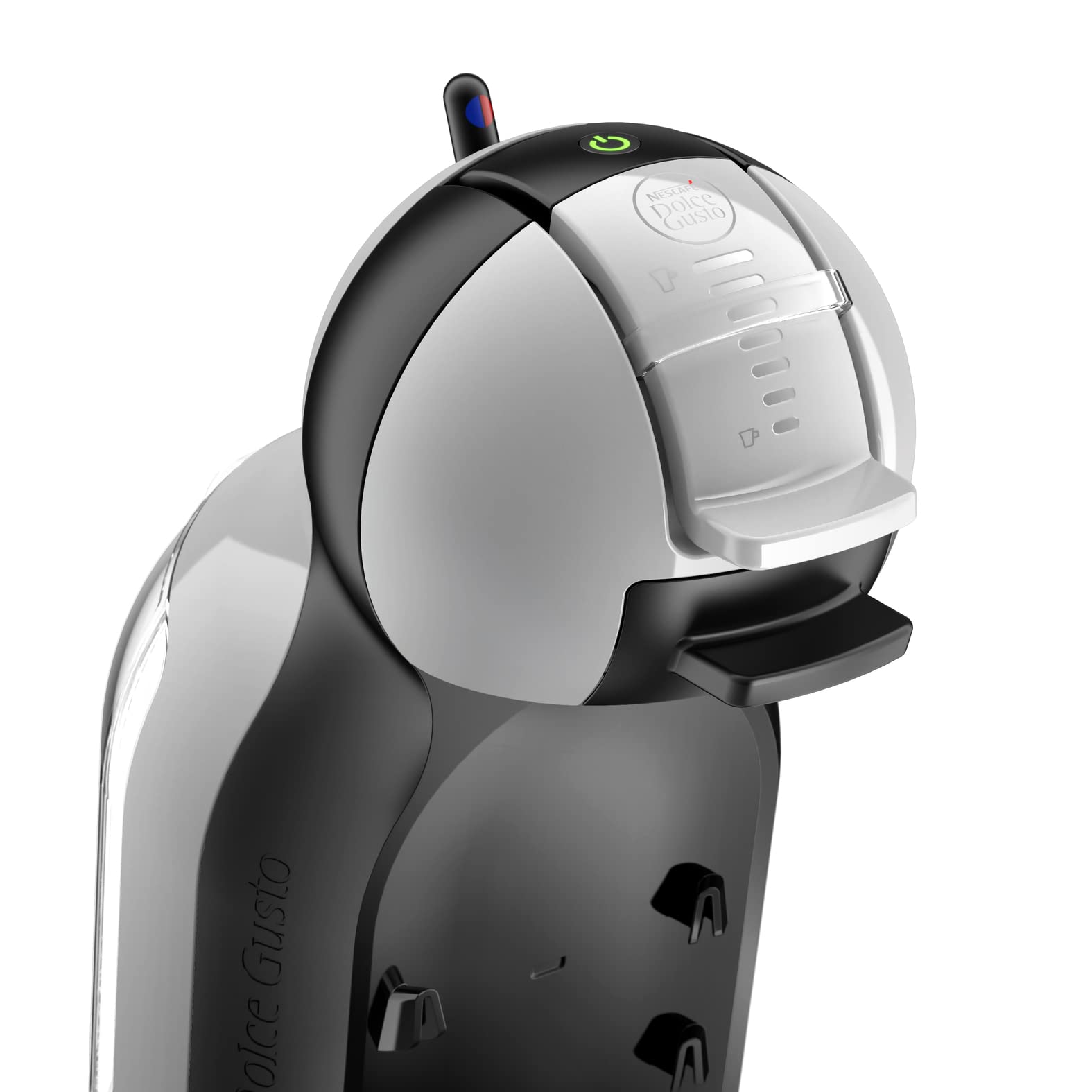 NESCAFÉ Dolce Gusto Mini Me Von Krups Kapselkaffeemaschine, 15 Bar, 0,8 L, Arctic Grey/Schwarz, KP123B