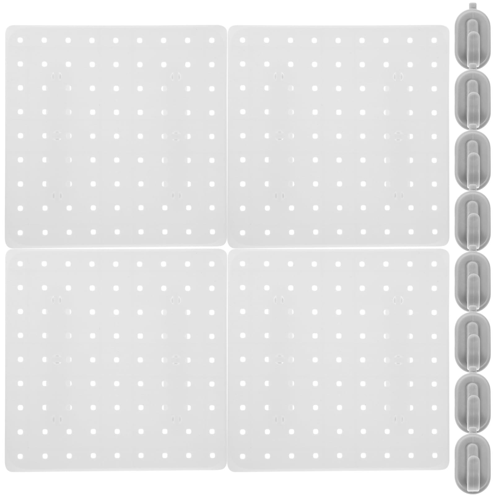 Gatuida 4 Juegos No Es Necesario Perforar El Organizador Del Tablero De Clavijas De Pared. Estante De Almacenamiento De Plástico Tablero Pequeño Abdominales Oficina Paquete Escritorio