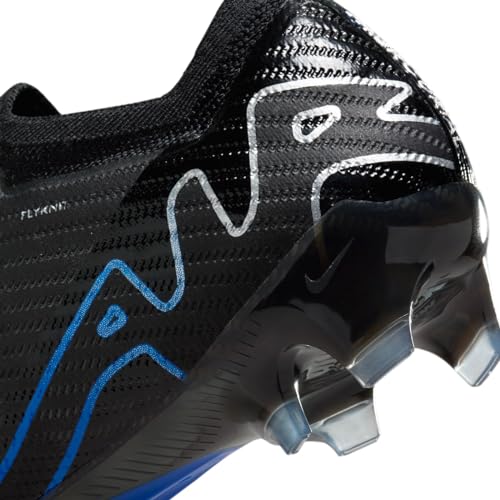 Nike Nike Men's Zoom Vapor 15 Elite FgFootball Shoe, Black Chrome Hyper Royal, 12 US
