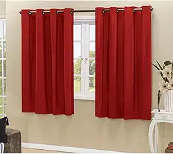 Cortina Corta Luz Blackout Blecaute 2,20 X 1,30m Quarto Sala - Vermelho