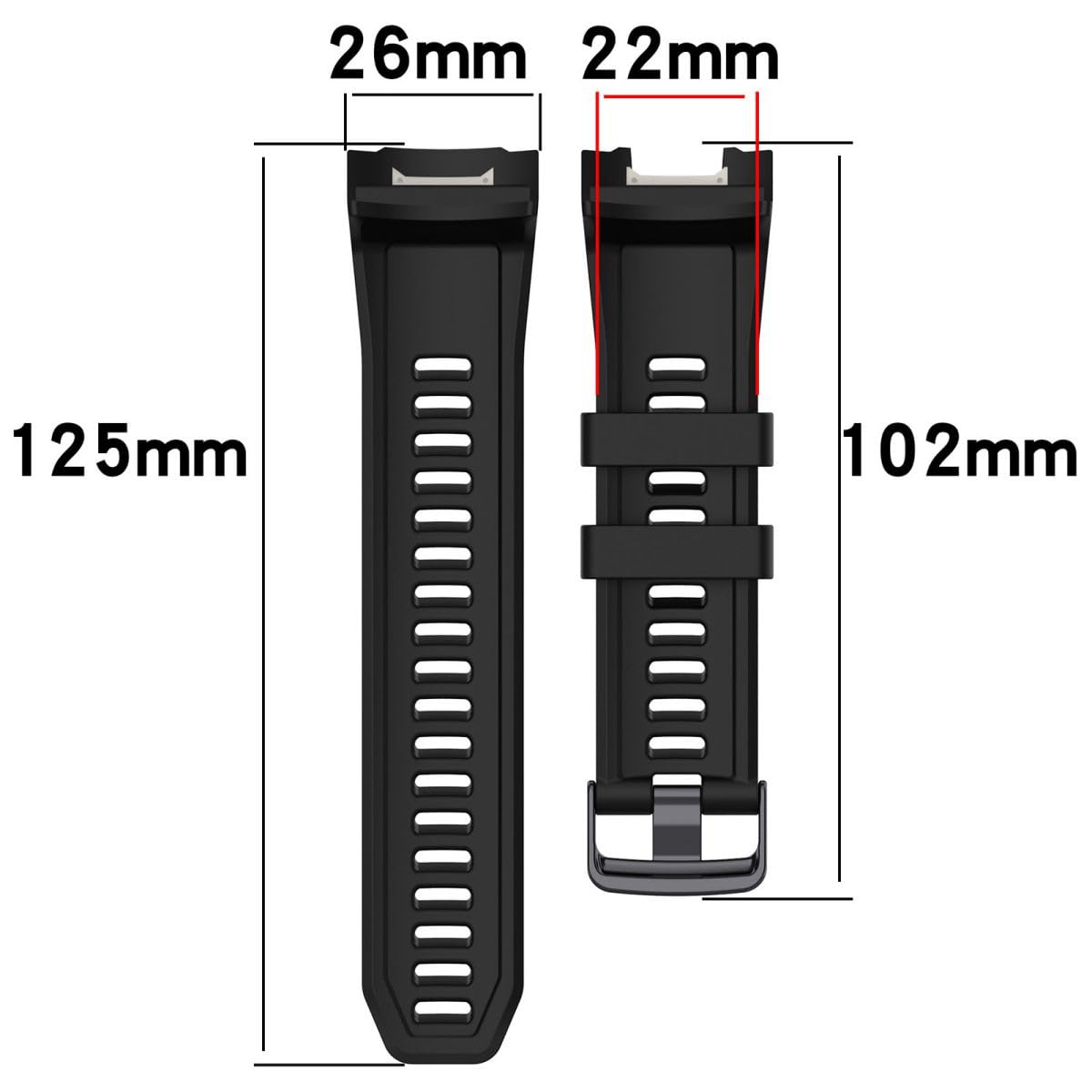 Amazon.co.jp: ガーミン用 Instinct 2X用 バンド 交換バンド GARMIN用 