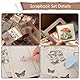 TIE-DailyNec 348 Stück Scrapbook Zubehör Set, Vintage Scrapbooking Papier Ästhetisches, Retro Aufkleber Papier, Journaling Zubehör mit A6 Notizbuch und DIY-Werkzeugen für Fotoalben (Braun)